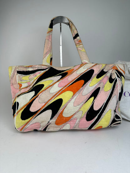 Vintage Emilio Pucci Fabric Tote Bag Multicolor