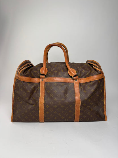 Vintage Louis Vuitton Monogram Leather Travel Bag Brown