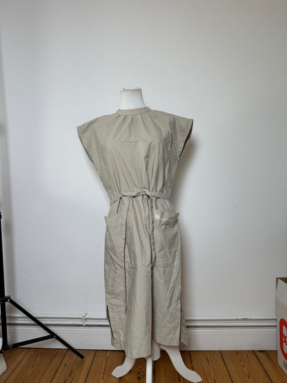 Vintage Issey Miyake Belted Dress c. Late 1980s Light Beige L