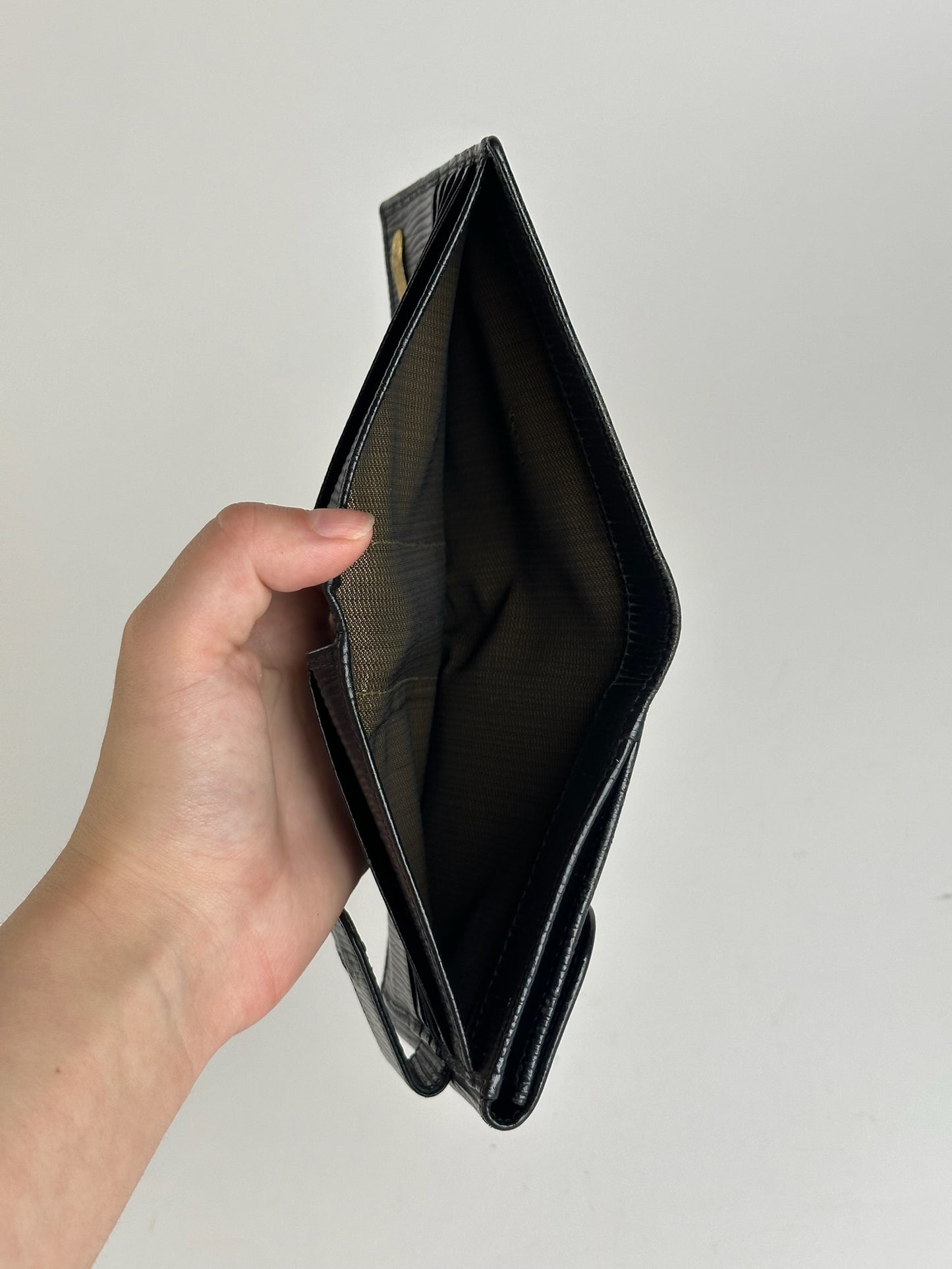 Vintage Fendi Roma EPI Leather Wallet black