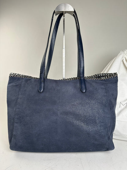 Vintage Stella McCartney Falabella Tote Faux Suede Navy