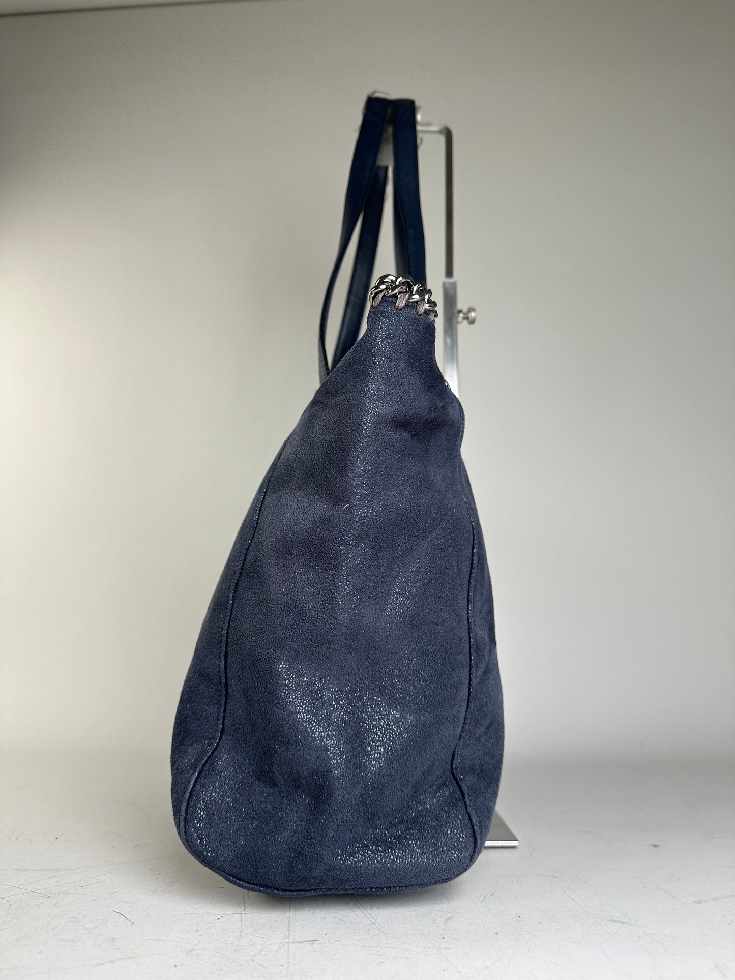 Vintage Stella McCartney Falabella Tote Faux Suede Navy