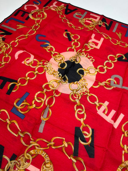 Vintage Celine Scarf red black