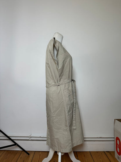 Vintage Issey Miyake Belted Dress c. Late 1980s Light Beige L