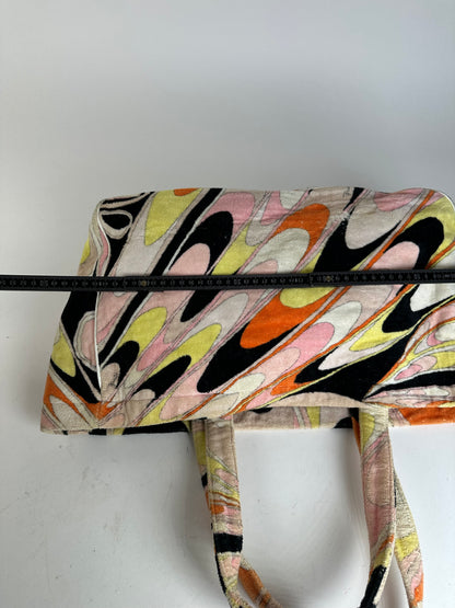 Vintage Emilio Pucci Fabric Tote Bag Multicolor