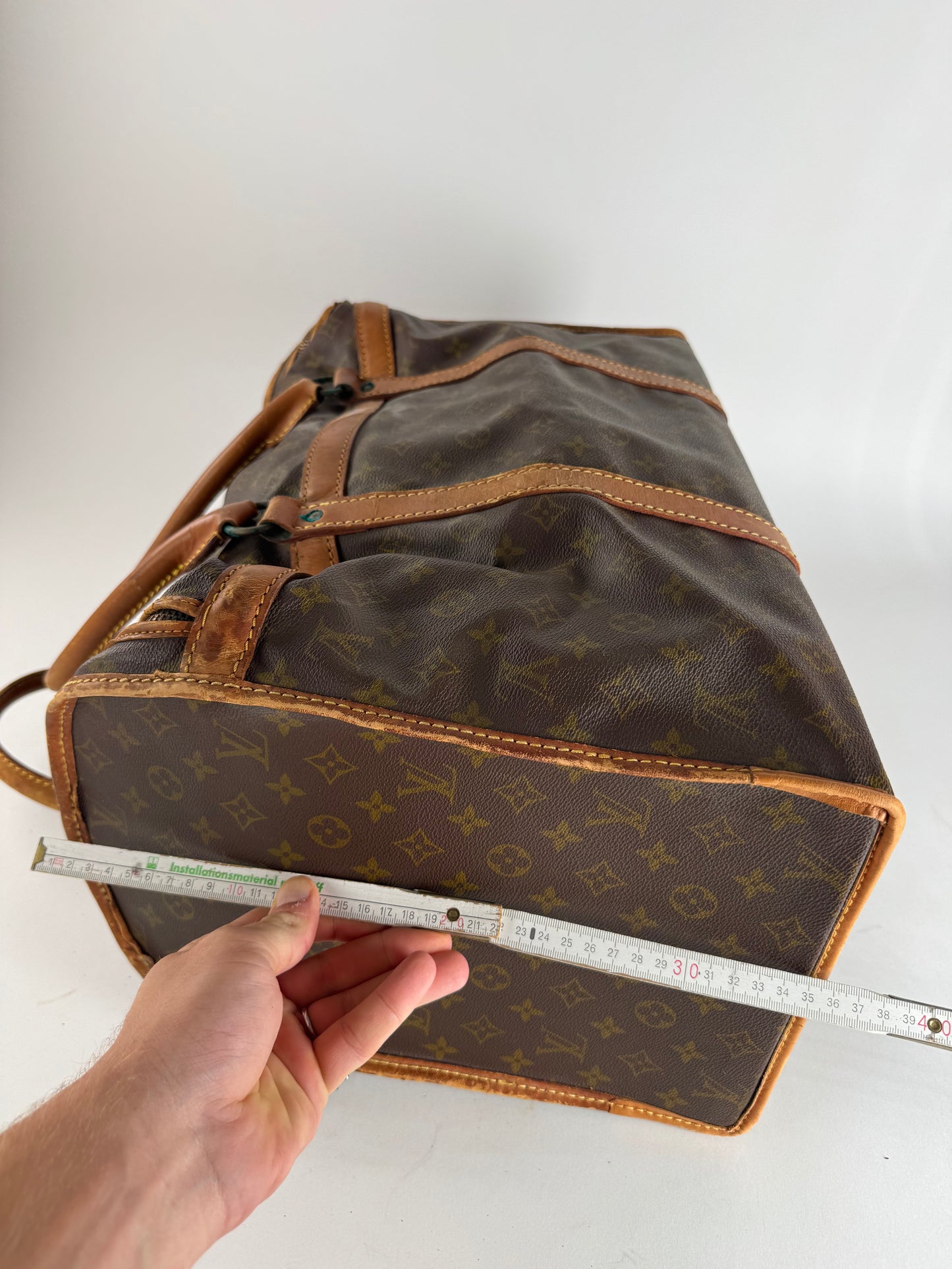 Vintage Louis Vuitton Monogram Leather Travel Bag Brown