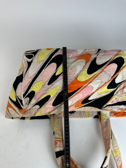 Vintage Emilio Pucci Fabric Tote Bag Multicolor