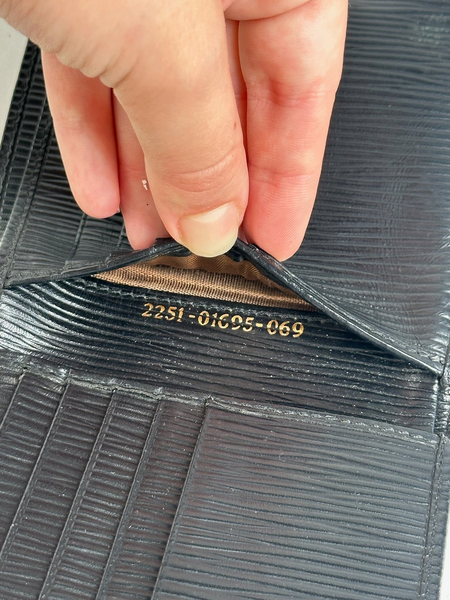 Vintage Fendi Roma EPI Leather Wallet black