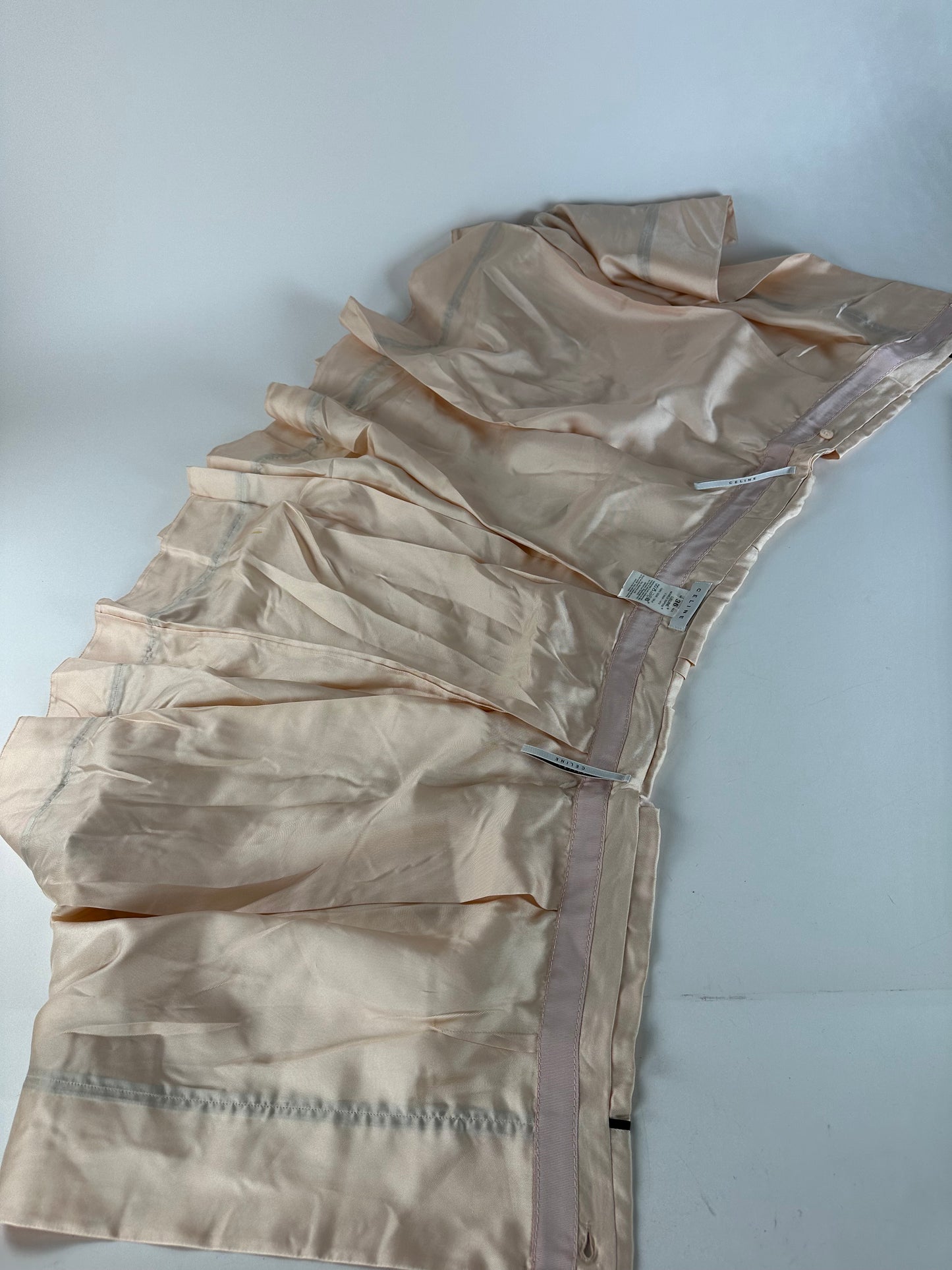 Vintage Celine Silk Skirt Pink