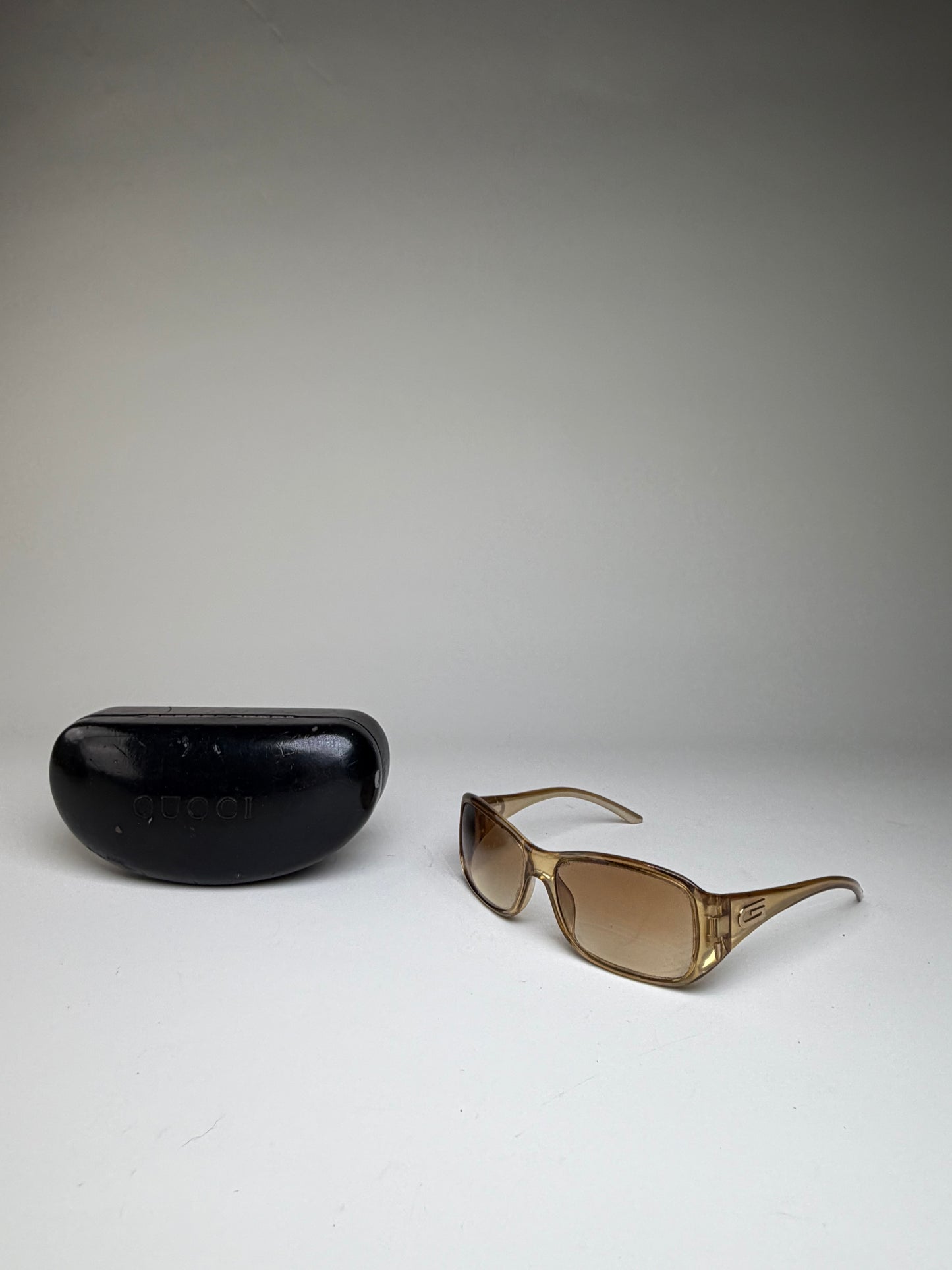 Vintage Gucci Gradient Sunglasses Light Brown Gold