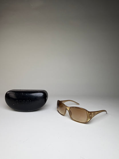 Vintage Gucci Gradient Sunglasses Light Brown Gold