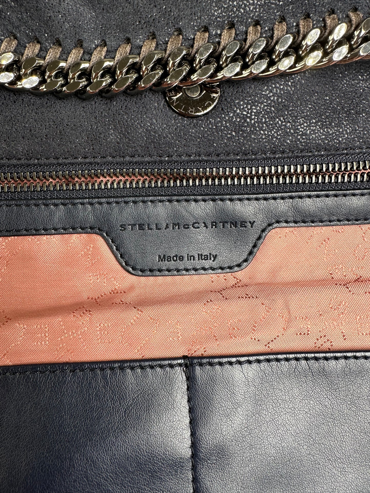 Vintage Stella McCartney Falabella Tote Faux Suede Navy