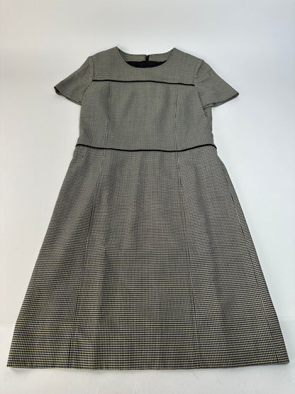 Vintage Courreges Checked Dress Black White M