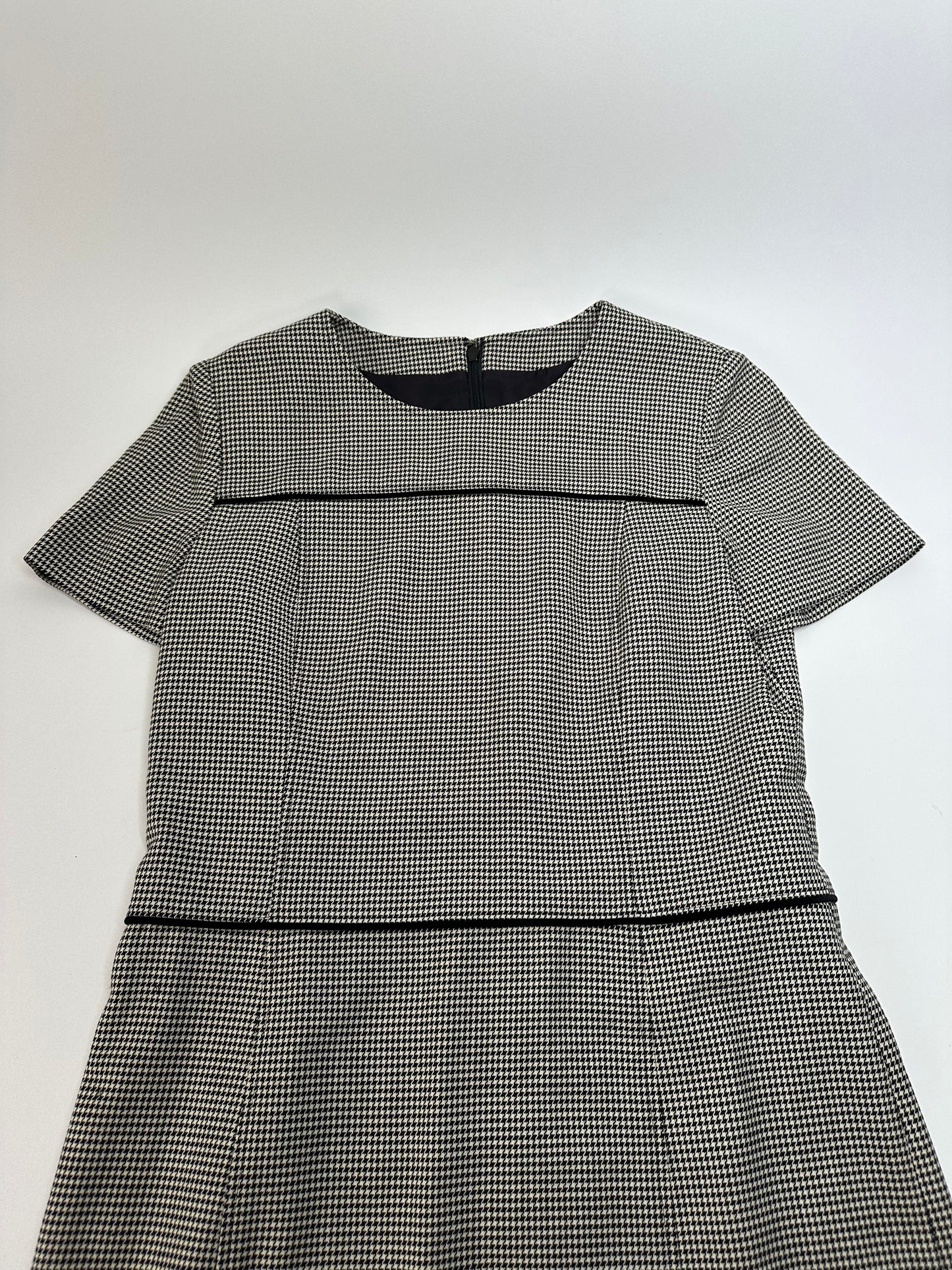 Vintage Courreges Checked Dress Black White M