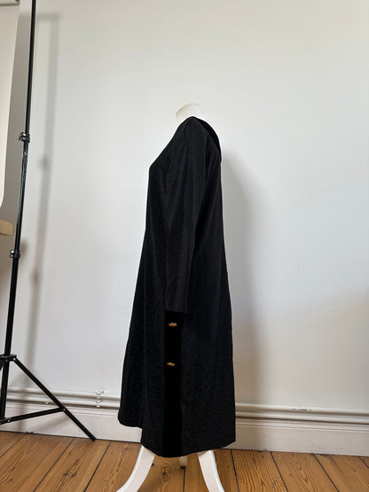 Vintage Givenchy Velvet Panel Dress Black M