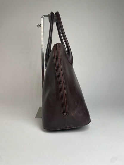 Vintage Issey Miyake Leather Handbag Brown