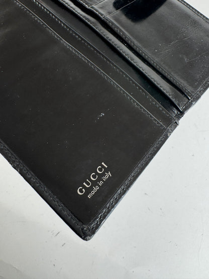 Vintage Gucci GG patent leather wallet black