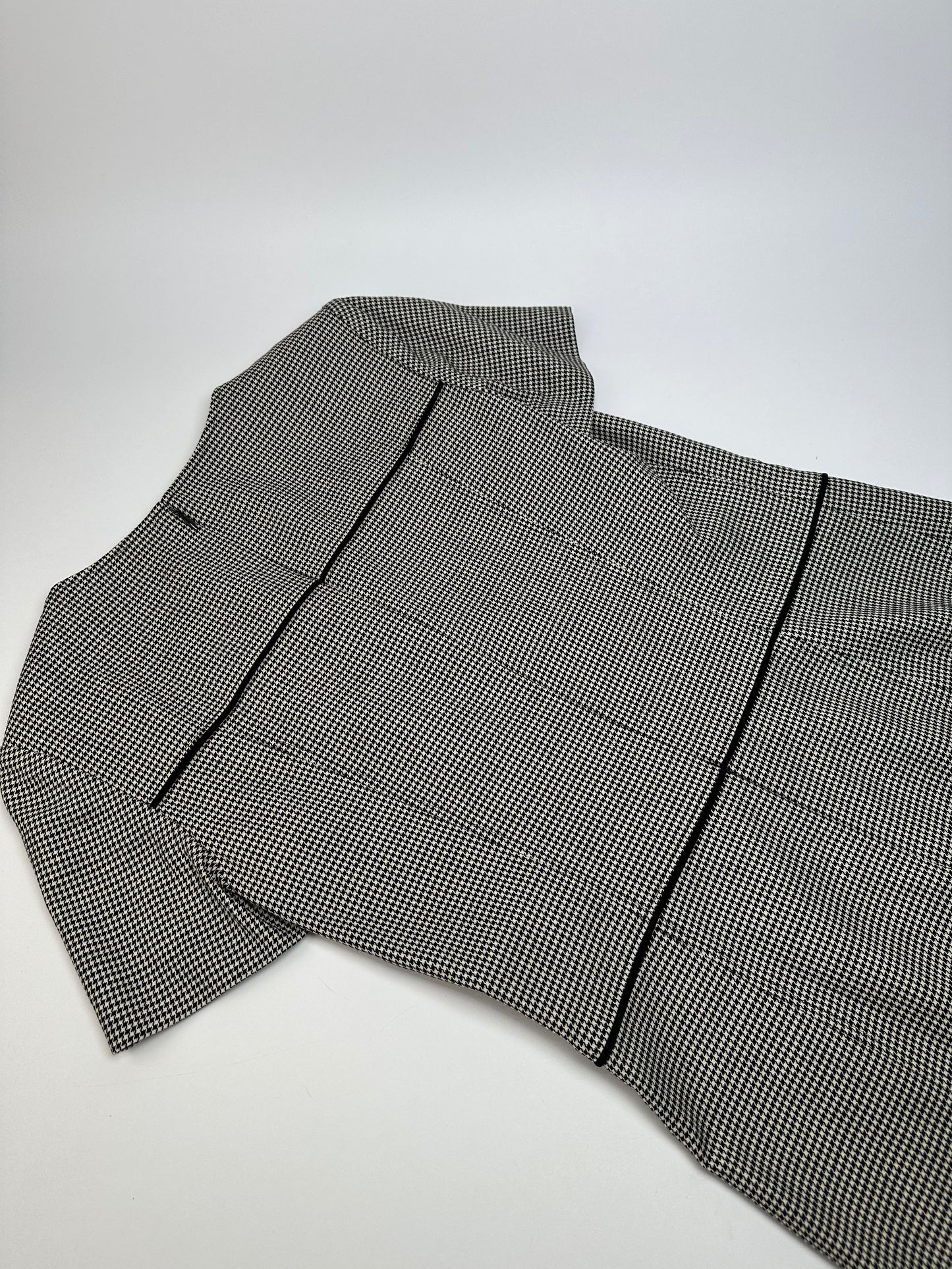 Vintage Courreges Checked Dress Black White M