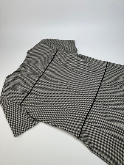 Vintage Courreges Checked Dress Black White M