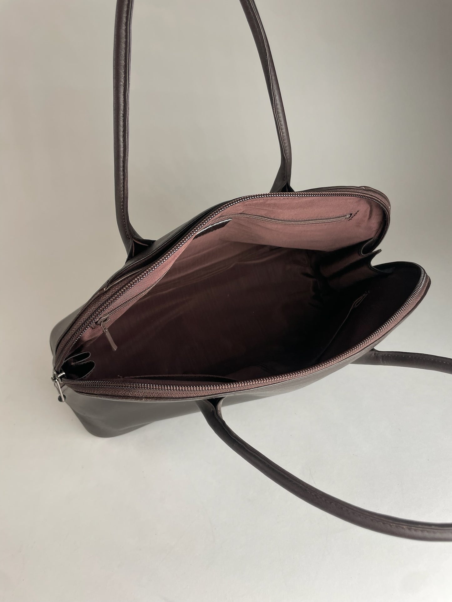 Vintage Issey Miyake Leather Handbag Brown