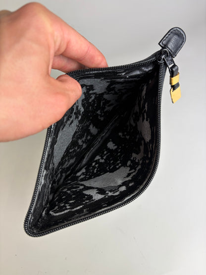 Vintage Loewe Soft Leather Pouch Black Gold