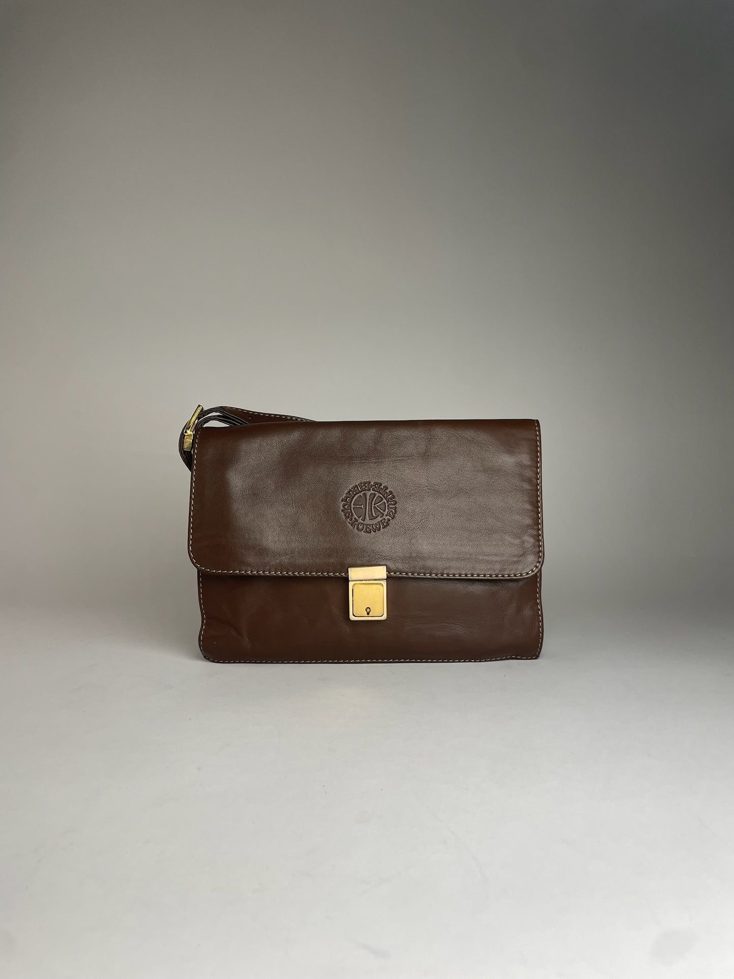 Vintage Loewe Madrid Leather Clutch Brown