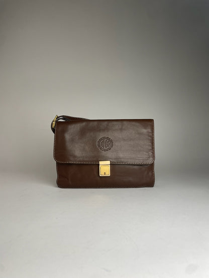 Vintage Loewe Madrid Leather Clutch Brown