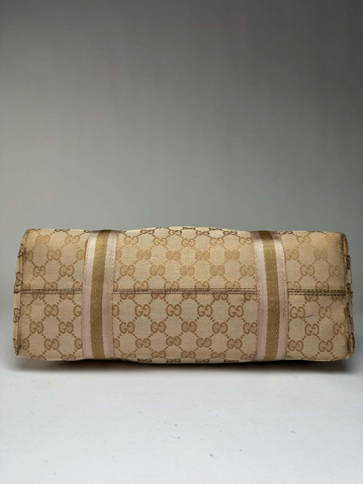 Vintage Gucci GG Canvas Tote Early 2000s Beige Brown