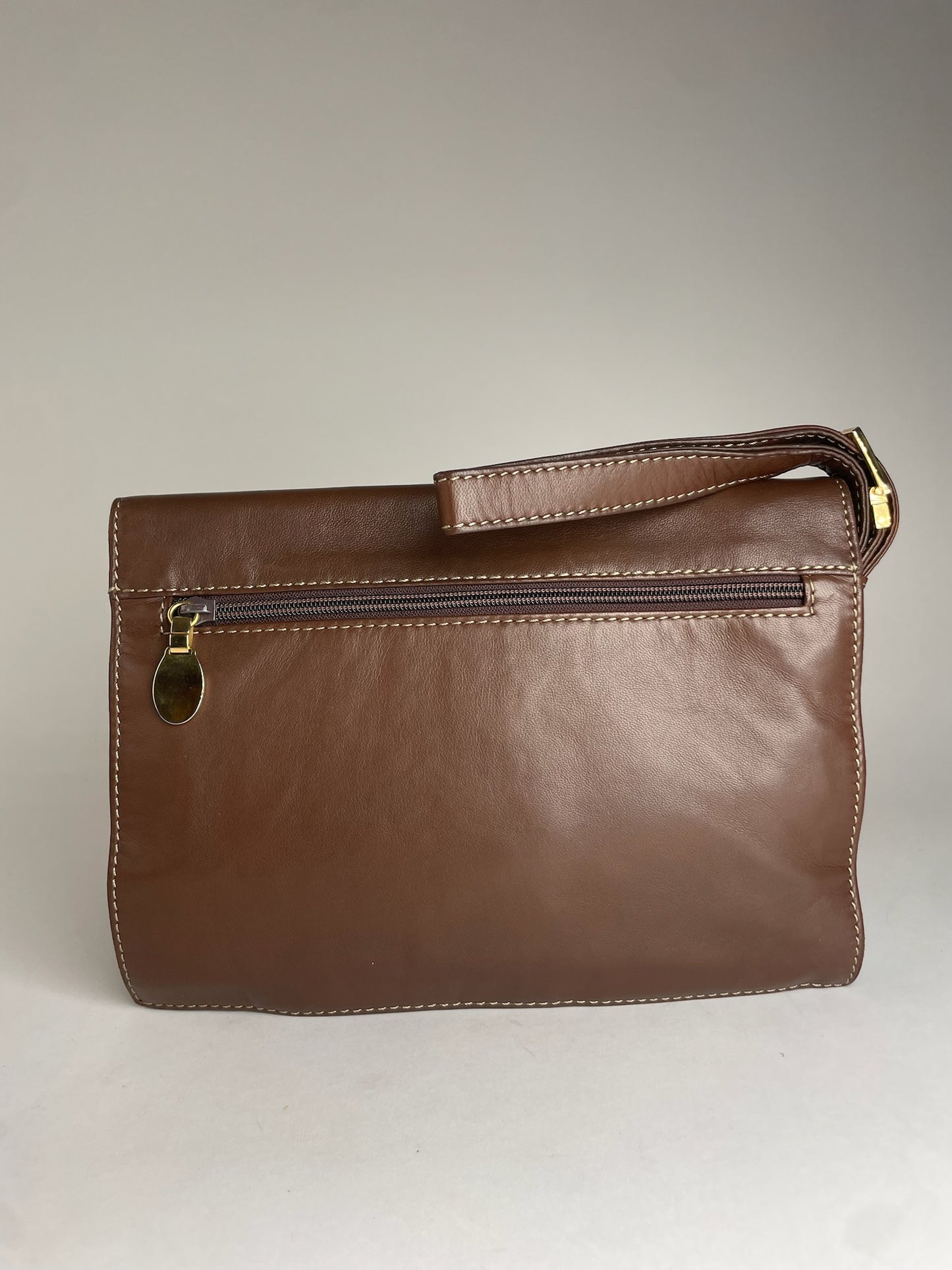 Vintage Loewe Madrid Leather Clutch Brown