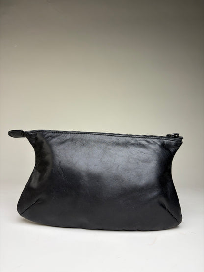 Vintage Loewe Soft Leather Pouch Black Gold