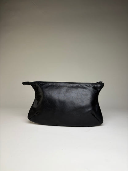 Vintage Loewe Soft Leather Pouch Black Gold
