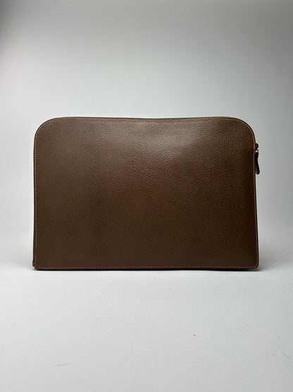 Pochette Gucci vintage en cuir marron