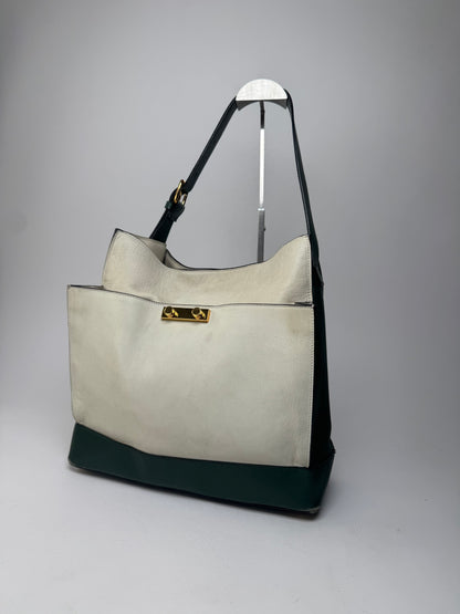 Vintage Marni Leather Bag White Green