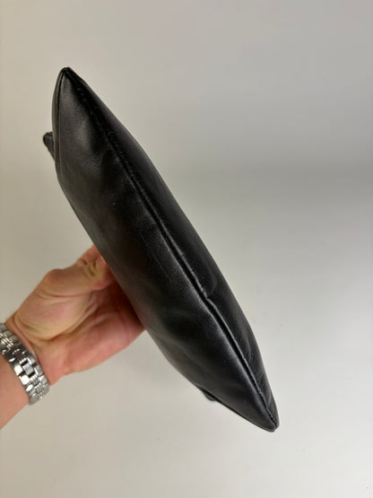 Vintage Loewe Soft Leather Pouch Black Gold