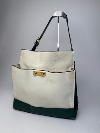 Vintage Marni Leather Bag White Green