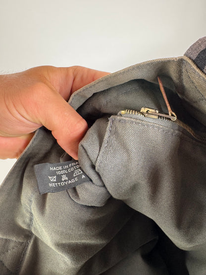 Vintage Hermes Canvas Shopper Grey