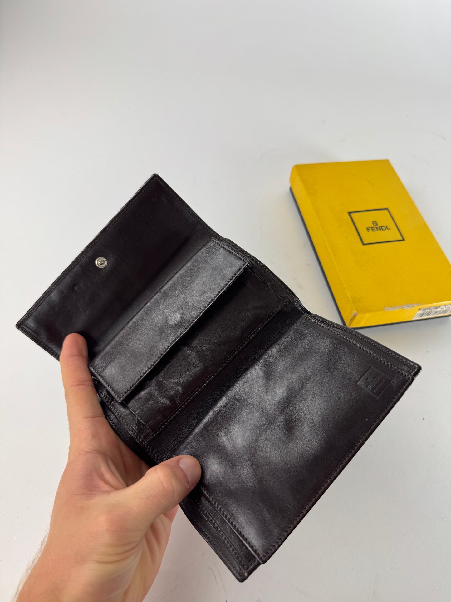 Vintage Fendi FF Monogram Wallet Brown