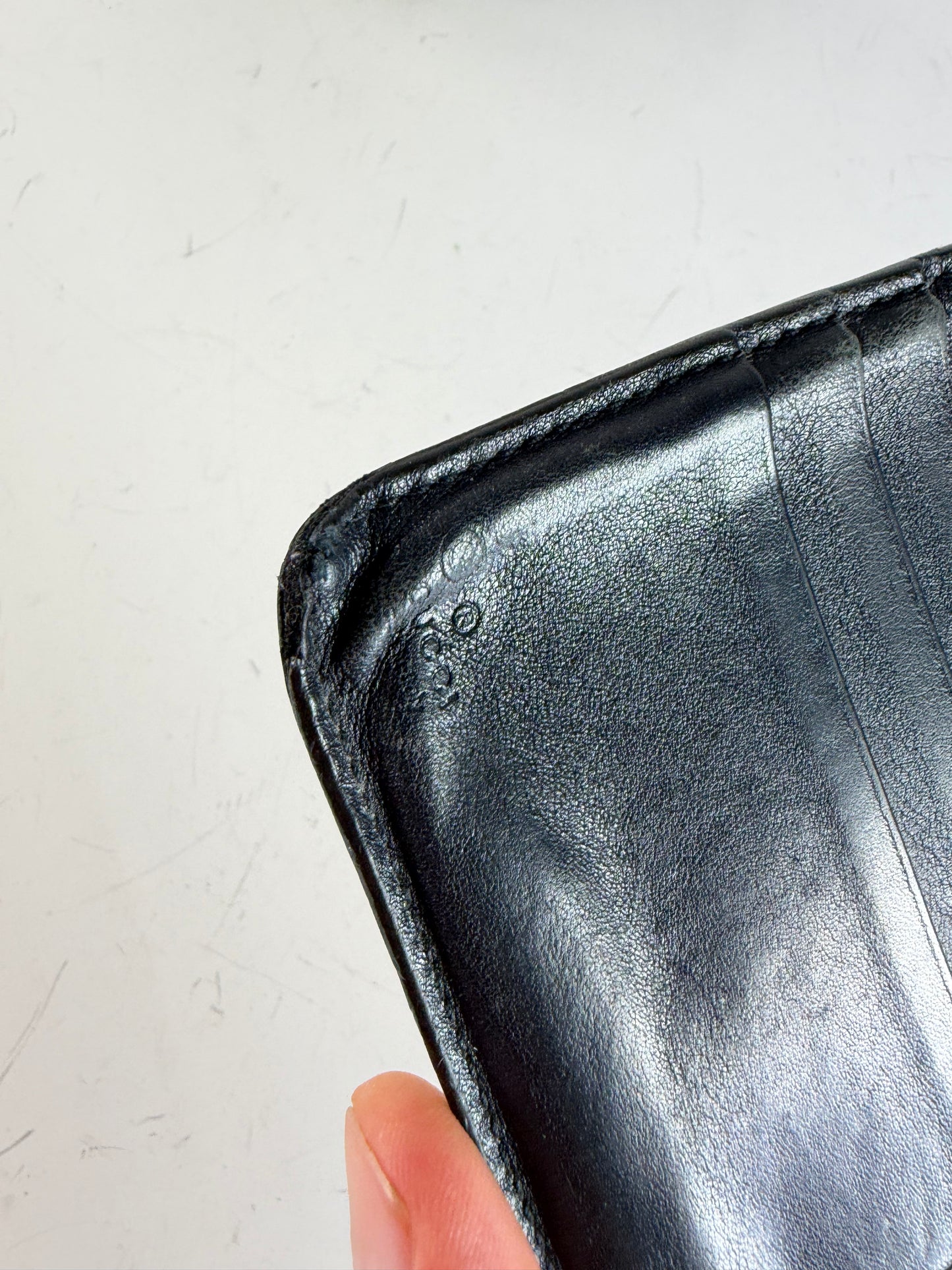 Vintage Gucci GG Monogram Leather Wallet Black