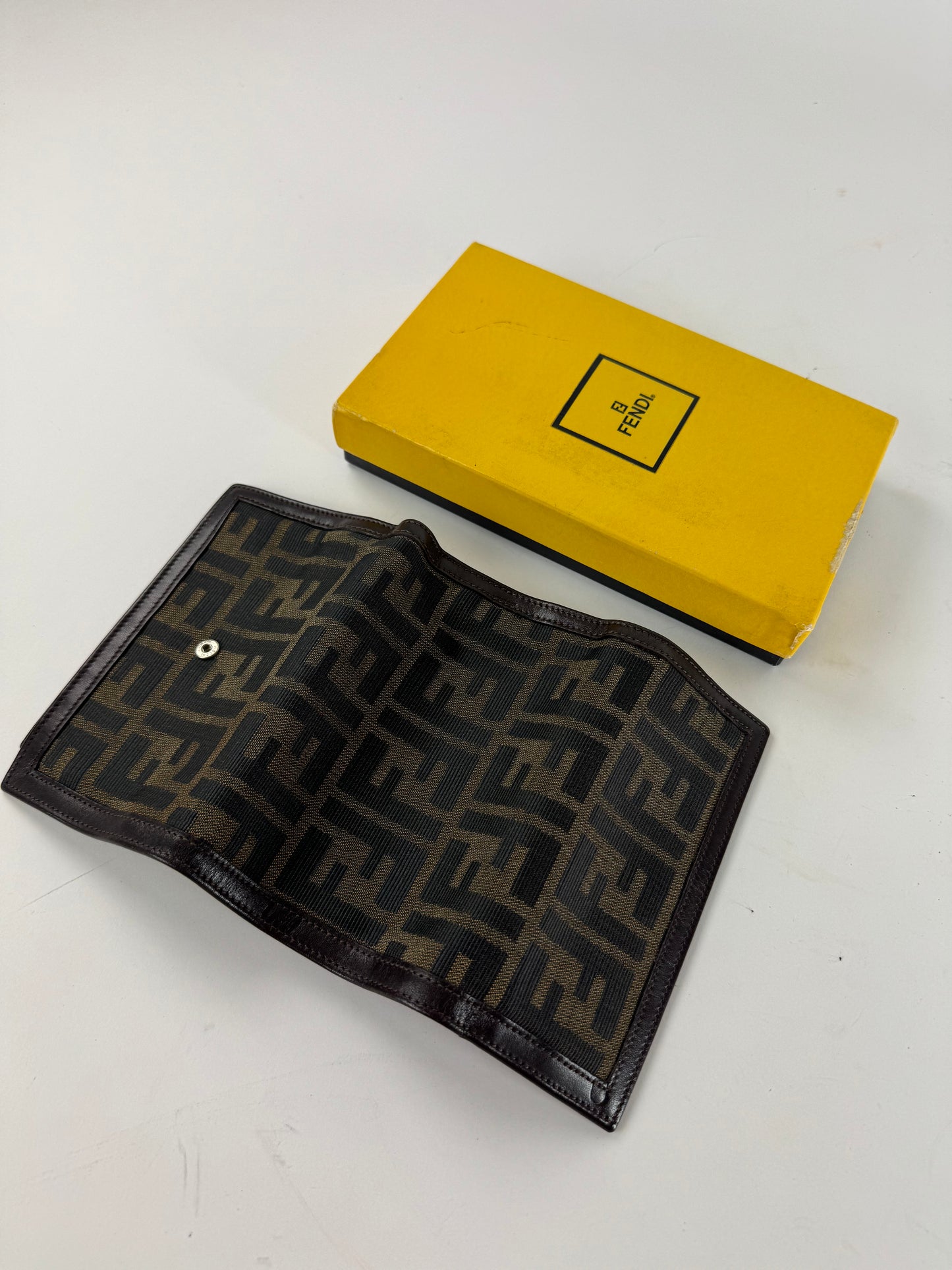 Vintage Fendi FF Monogram Wallet Brown