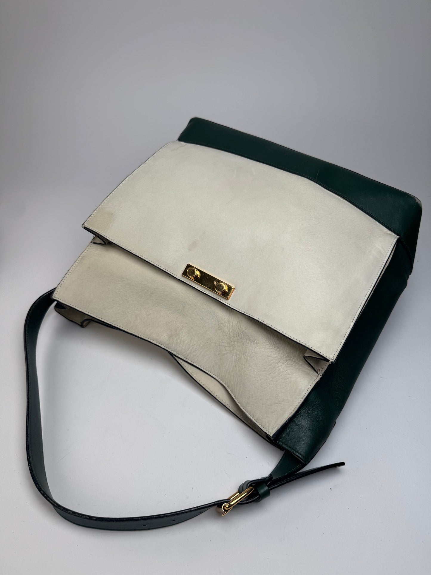 Vintage Marni Leather Bag White Green
