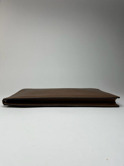 Pochette Gucci vintage en cuir marron