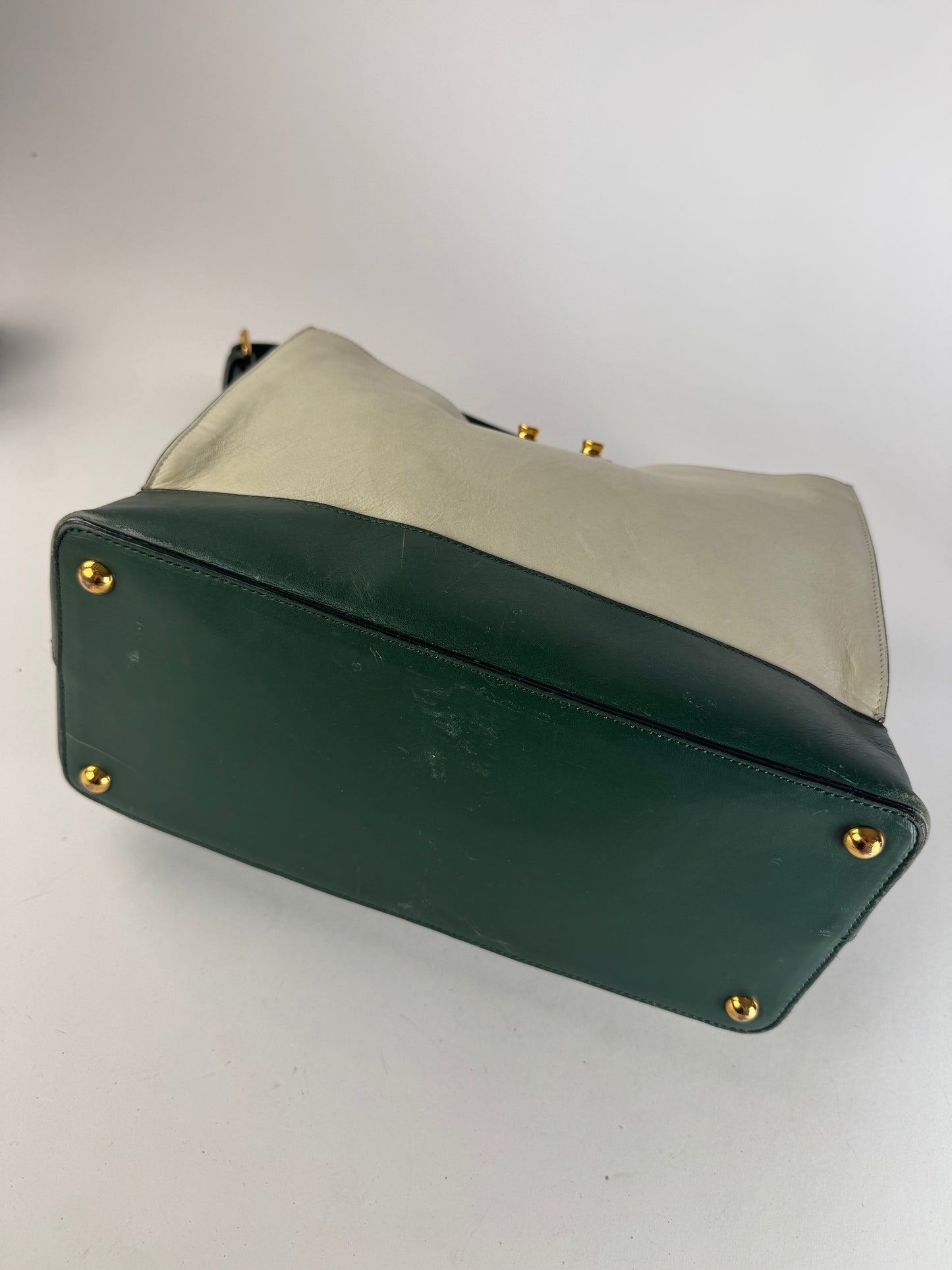 Vintage Marni Leather Bag White Green