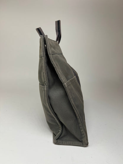 Vintage Hermes Canvas Shopper Grey