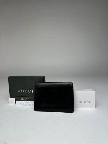 Vintage Gucci Leather Card Holder Black