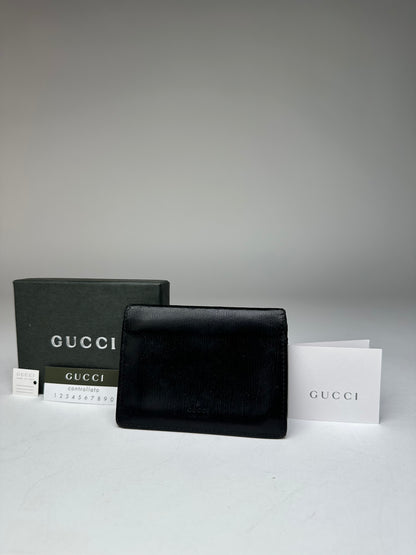 Vintage Gucci Leather Card Holder Black