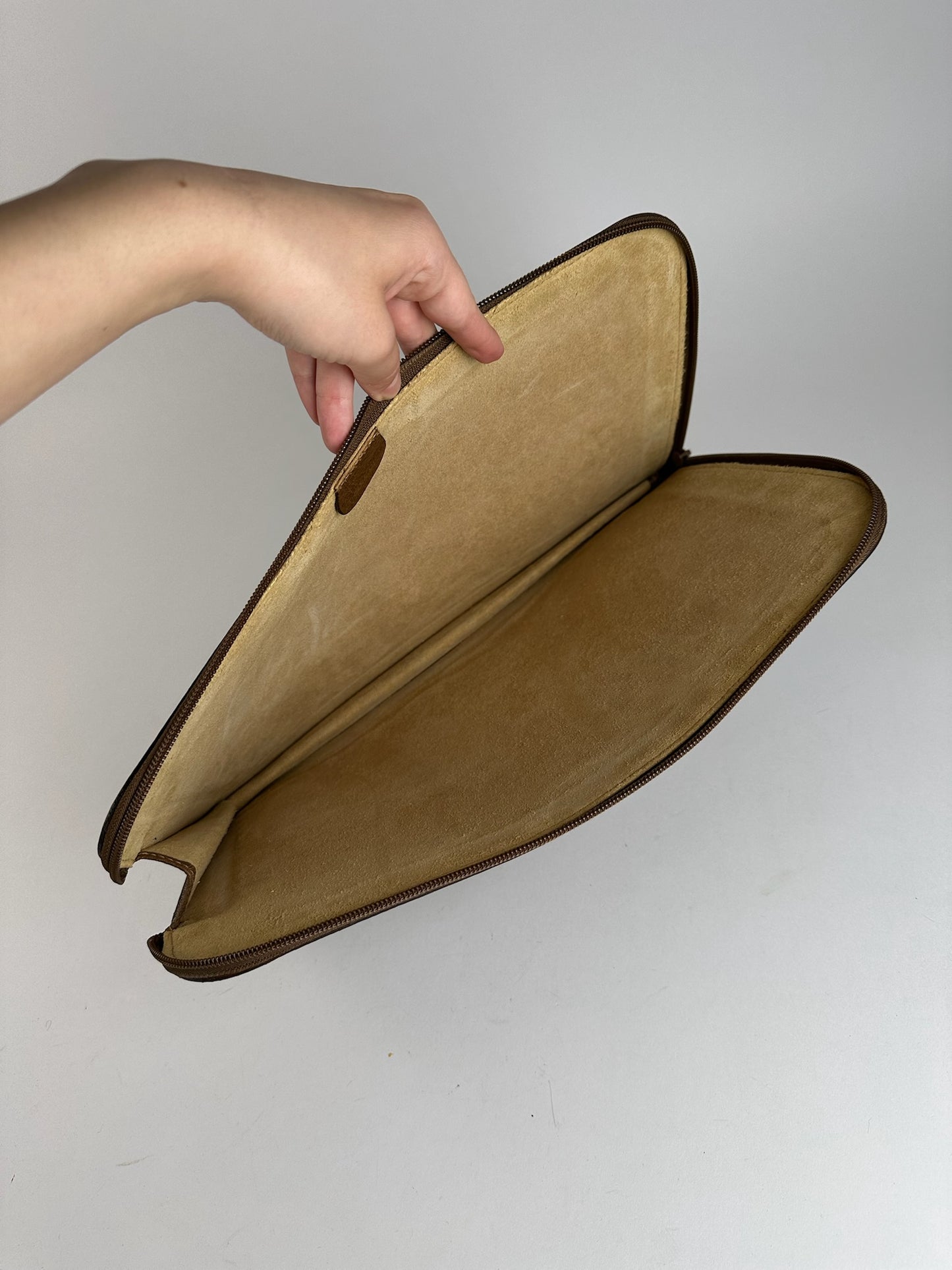 Pochette Gucci vintage en cuir marron