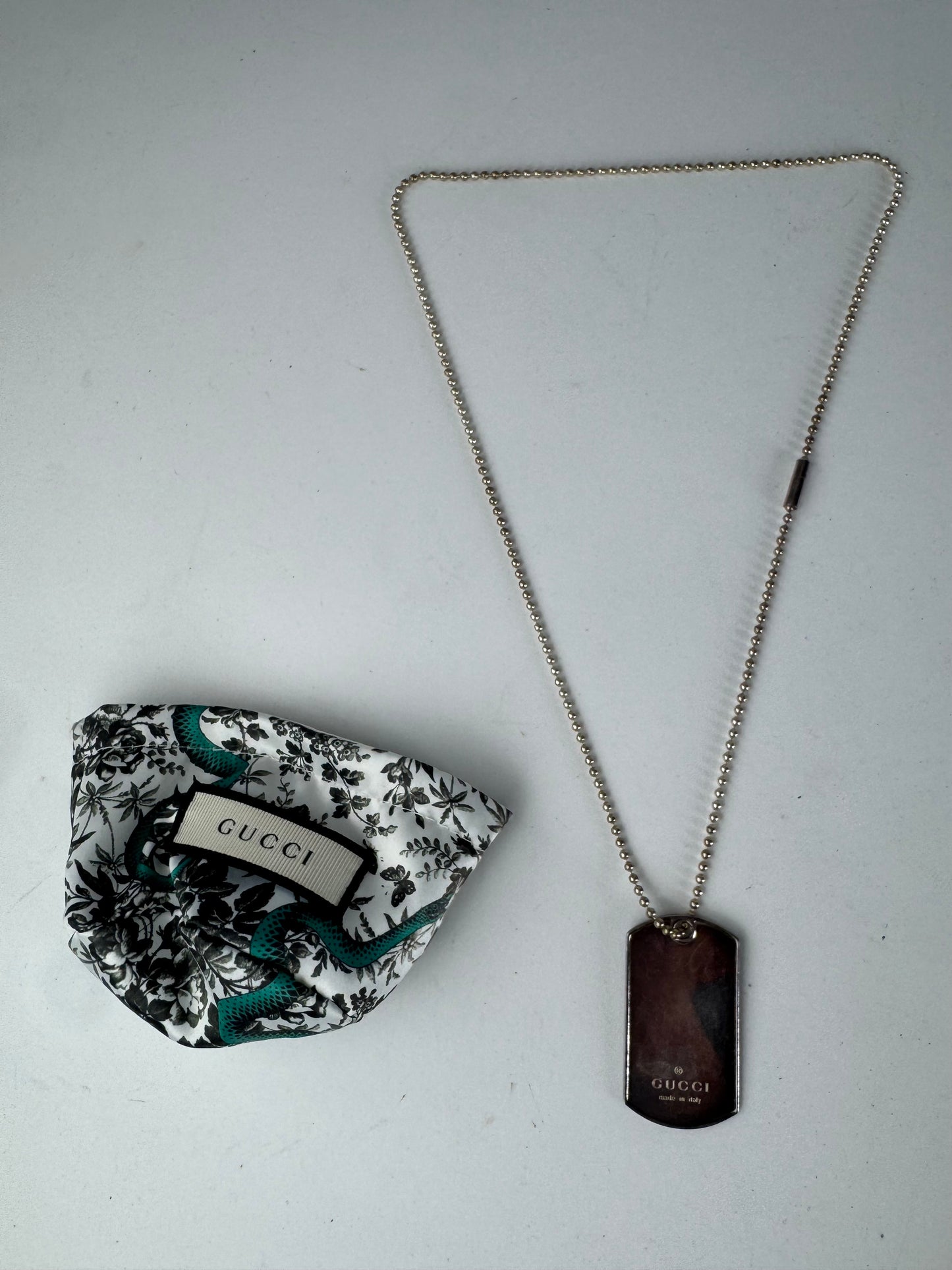 Vintage Gucci 925 Sterling Silver Dogtooth Chain