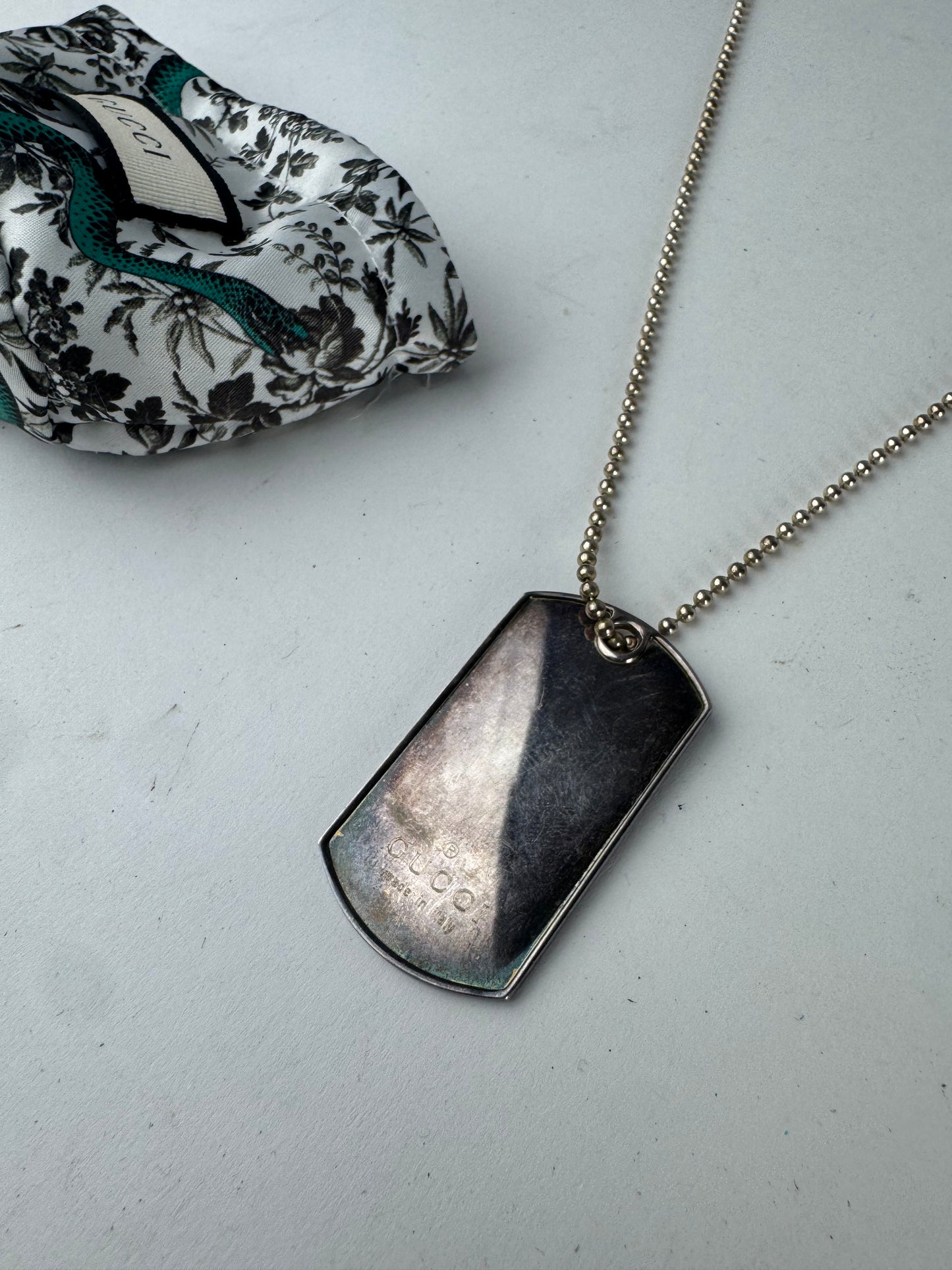 Vintage Gucci 925 Sterling Silver Dogtooth Chain