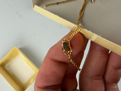 Vintage Courreges Logo Necklace Gold-Tone Metal