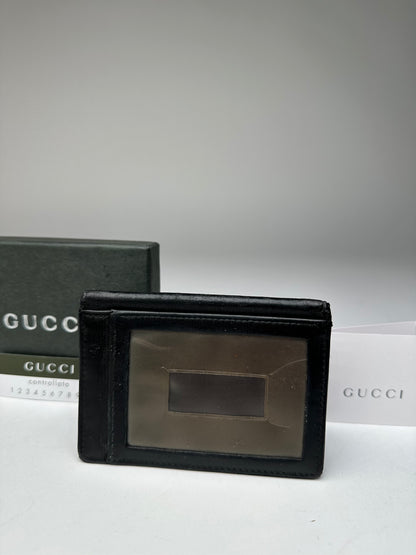 Vintage Gucci Leather Card Holder Black